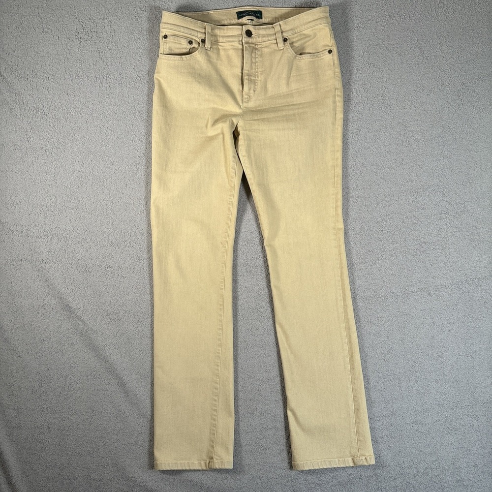 Lauren Ralph Lauren Jeans Womens Tan Straight Leg Denim Pants Khaki Fits 31x30